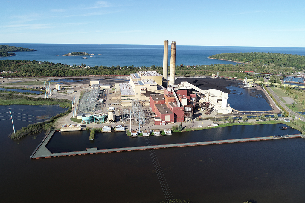 Aerial photo of coal facility
